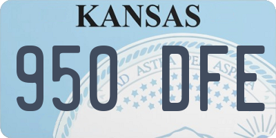 KS license plate 950DFE