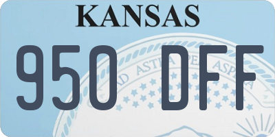 KS license plate 950DFF