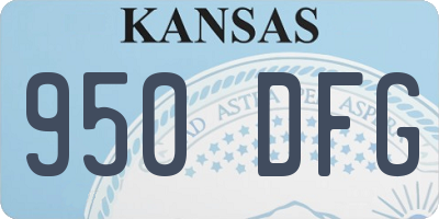 KS license plate 950DFG