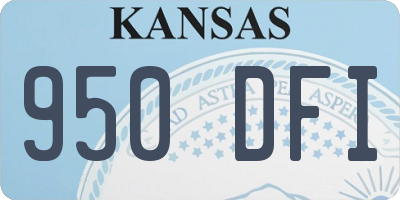 KS license plate 950DFI