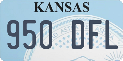 KS license plate 950DFL