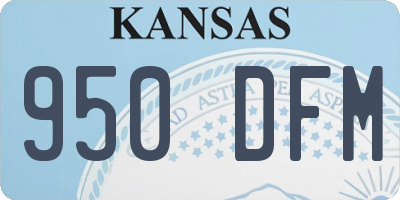KS license plate 950DFM