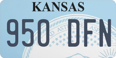 KS license plate 950DFN
