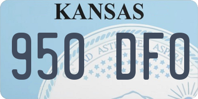 KS license plate 950DFO