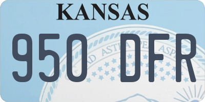 KS license plate 950DFR