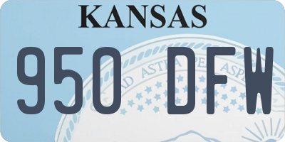 KS license plate 950DFW
