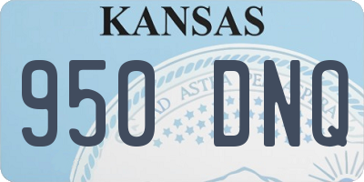 KS license plate 950DNQ