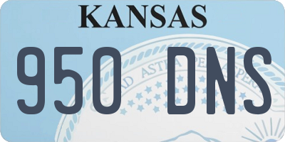 KS license plate 950DNS