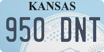 KS license plate 950DNT