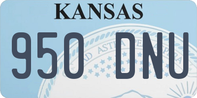 KS license plate 950DNU