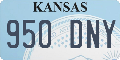KS license plate 950DNY
