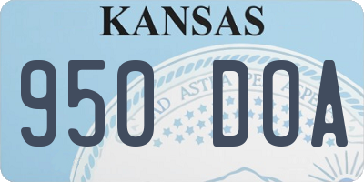 KS license plate 950DOA