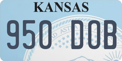 KS license plate 950DOB