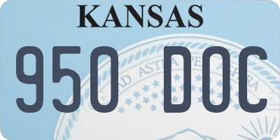 KS license plate 950DOC