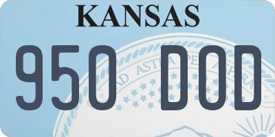 KS license plate 950DOD