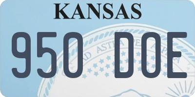 KS license plate 950DOE