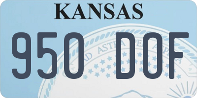 KS license plate 950DOF