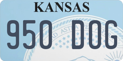 KS license plate 950DOG