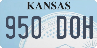 KS license plate 950DOH
