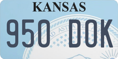 KS license plate 950DOK