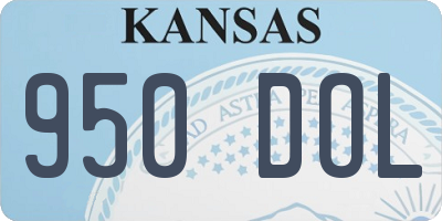 KS license plate 950DOL
