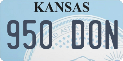 KS license plate 950DON