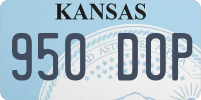 KS license plate 950DOP