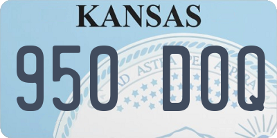 KS license plate 950DOQ