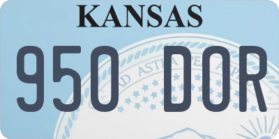 KS license plate 950DOR