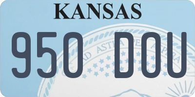 KS license plate 950DOU