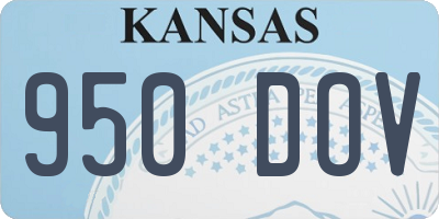 KS license plate 950DOV