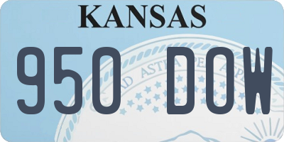 KS license plate 950DOW