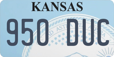 KS license plate 950DUC