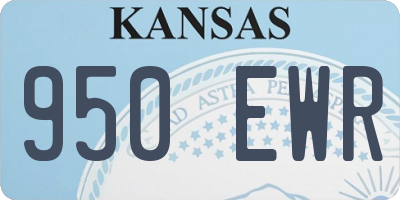 KS license plate 950EWR
