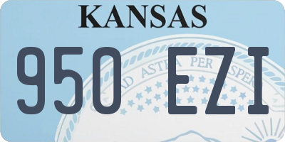 KS license plate 950EZI