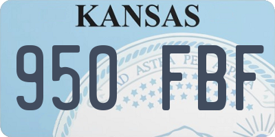 KS license plate 950FBF