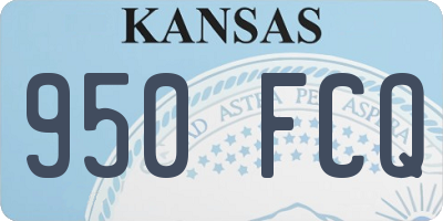 KS license plate 950FCQ