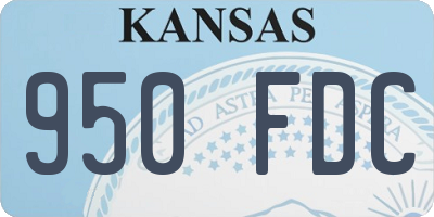 KS license plate 950FDC
