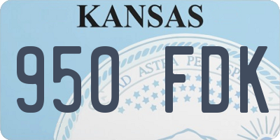 KS license plate 950FDK