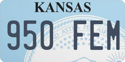 KS license plate 950FEM