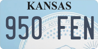 KS license plate 950FEN