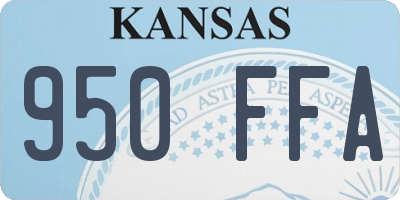 KS license plate 950FFA