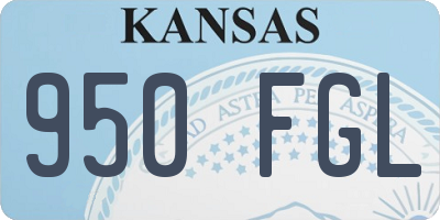 KS license plate 950FGL