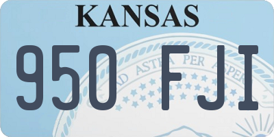 KS license plate 950FJI