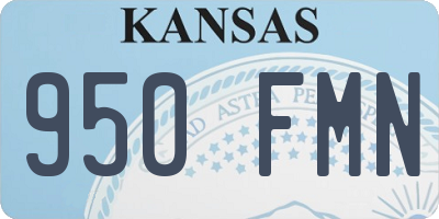 KS license plate 950FMN