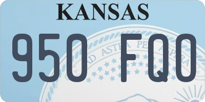 KS license plate 950FQO