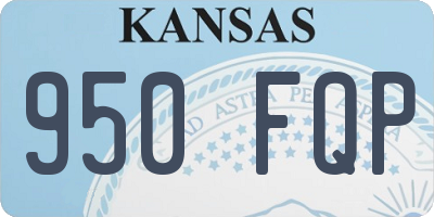 KS license plate 950FQP