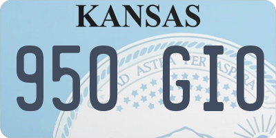 KS license plate 950GIO