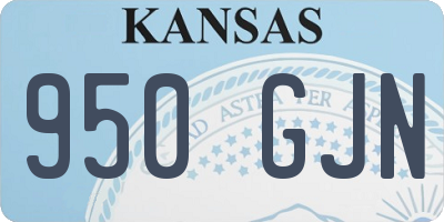 KS license plate 950GJN