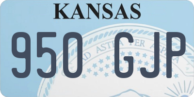 KS license plate 950GJP